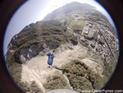 VR 360° camera view on the base jump