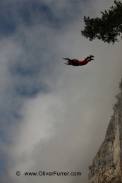 BASE jumping from a tree Oliver Furrer