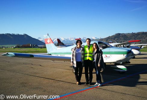 Pilot and scenic flight passengers