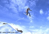 snowboard galcier landing jump