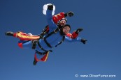 spezial event tandem skydive in the blue Sky